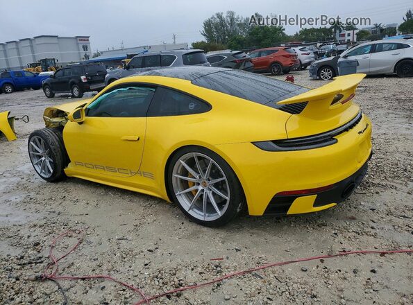 WP0AB2A93NS221952 2022 PORSCHE 911 Yellow Trasero izquierdo