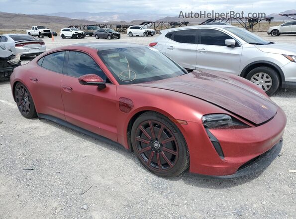 WP0AB2Y10MSA42107 2021 PORSCHE TAYCAN Red Передня права чверть