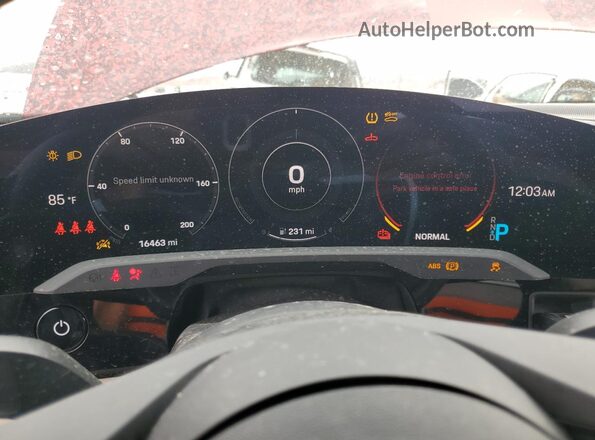 WP0AB2Y10MSA42107 2021 PORSCHE TAYCAN Red Вид щитка приладів