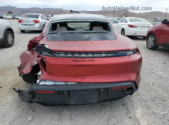 WP0AB2Y10MSA42107 2021 PORSCHE TAYCAN Red Вид ззаду