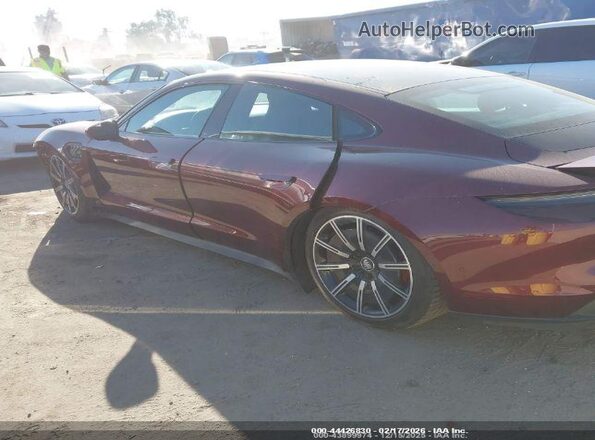 WP0AB2Y16NSA45160 2022 PORSCHE TAYCAN Maroon Trasero izquierdo