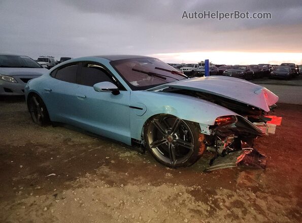 WP0AC2Y15PSA52245 2023 PORSCHE TAYCAN Синий Передняя правая четверть