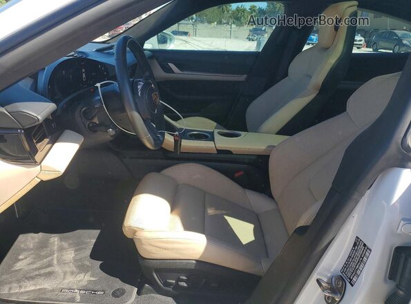 WP0AC2Y19MSA63714 2021 PORSCHE TAYCAN White Widok wnętrza z przodu
