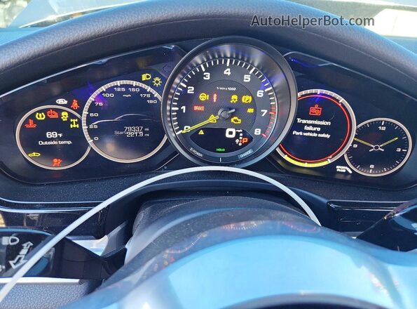 WP0AE2A76KL123283 2019 PORSCHE PANAMERA Gray Widok zestawu wskaźników