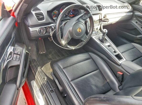 WP0CA2A85GS120546 2016 PORSCHE BOXSTER Red Առջևի վահանակի տեսք