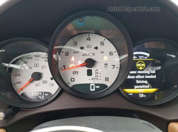 WP0CB2A80KS228658 2019 PORSCHE BOXSTER Blue Instrument cluster view