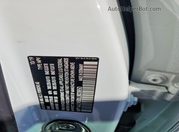 WP1AA2A50LLB03850 2020 PORSCHE MACAN White Vista interior de 360 grados