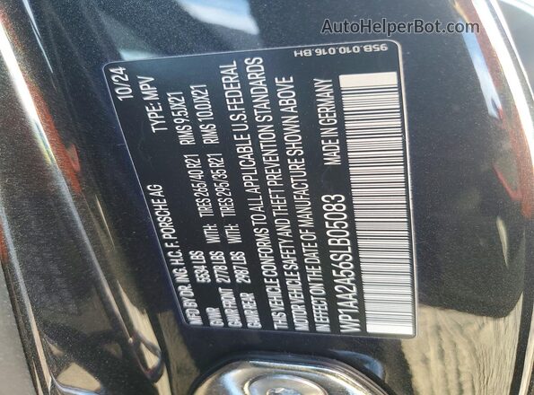 WP1AA2A56SLB05083 2025 PORSCHE MACAN Black სალონის 360-გრადუსიანი ხედი