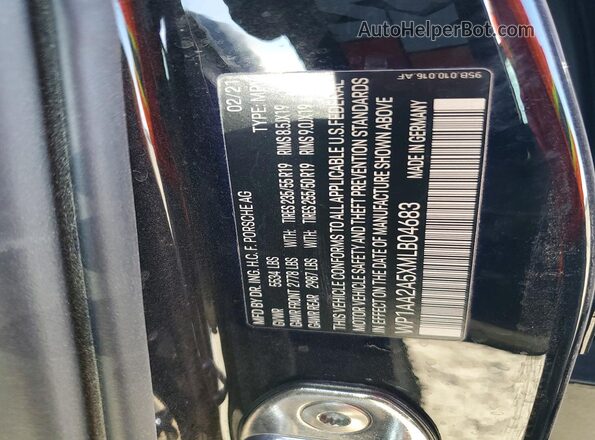 WP1AA2A5XMLB04683 2021 PORSCHE MACAN Black ძრავის განყოფილების ხედი