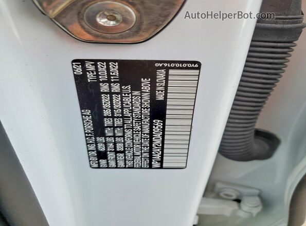 WP1AA2AY2MDA09569 2021 PORSCHE CAYENNE Белый 