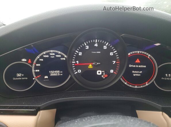 WP1AA2AY9MDA00061 2021 PORSCHE CAYENNE White ხელსაწყოთა პანელის ხედი