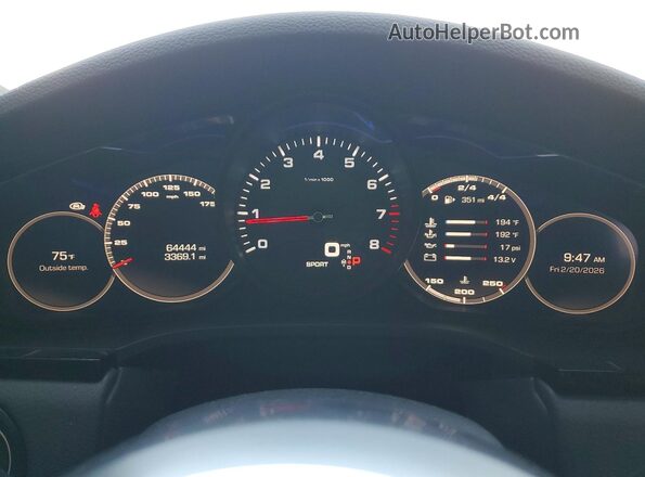 WP1AA2AYXMDA03146 2021 PORSCHE CAYENNE White Вид щитка приладів