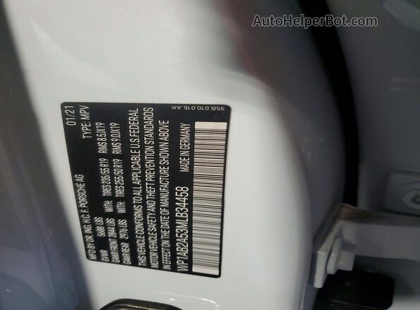 WP1AB2A53MLB34458 2021 PORSCHE MACAN White 