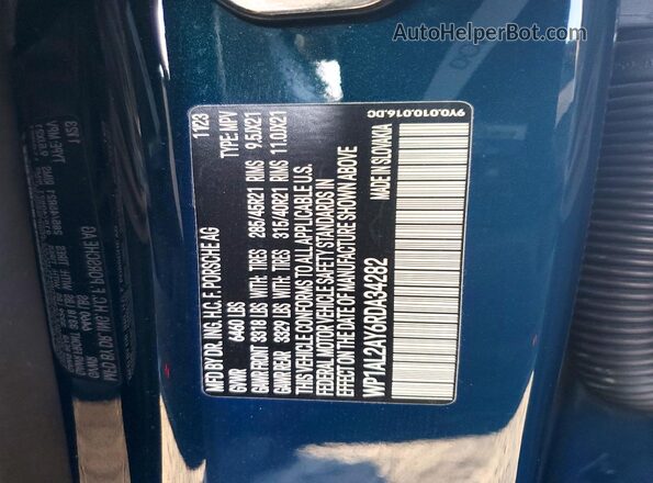 WP1AL2AY6RDA34282 2024 PORSCHE CAYENNE Blue 