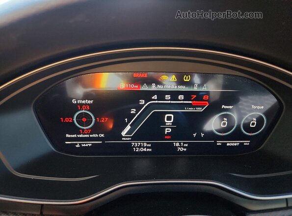 WUAAWCF55MA901715 2021 AUDI RS5 Blue Instrument cluster view