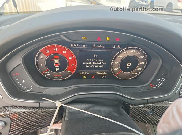 WUABWCF58KA900754 2019 AUDI RS5 White Սարքավորումների վահանակի տեսք