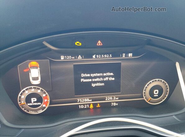 WUABWCF5XKA903154 2019 AUDI RS5 Gray Widok zestawu wskaźników