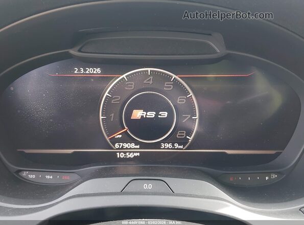WUABWGFF0J1900617 2018 AUDI RS3 Black Widok tylnych siedzeń