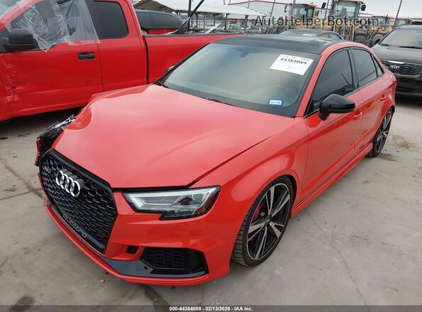 WUABWGFF8J1905483 2018 AUDI RS3 Red Vista tres cuartos delantera izquierda