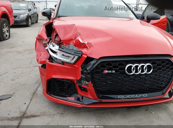 WUABWGFF8J1905483 2018 AUDI RS3 Red Vista frontal