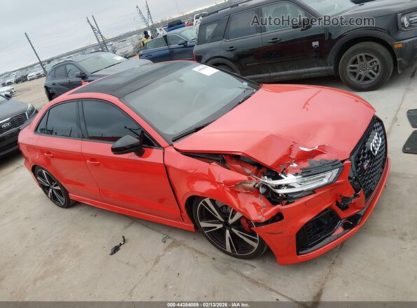 WUABWGFF8J1905483 2018 AUDI RS3 Red Vista interior trasera