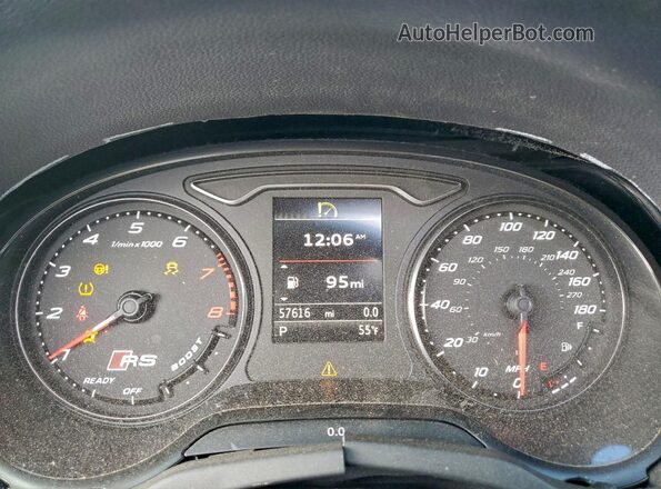 WUABWGFFXJ1900513 2018 AUDI RS3 Серый Вид щитка приборов