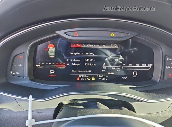 WUAPCBF22NN904343 2022 AUDI RS7 Gray ხელსაწყოთა პანელის ხედი