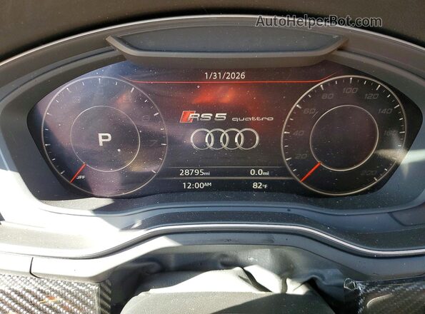 WUAPWAF56KA902707 2019 AUDI RS5 Blue Widok zestawu wskaźników