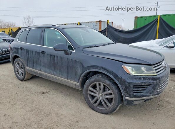WVGEP9BP9GD002666 2016 VOLKSWAGEN TOUAREG Black Przód prawy