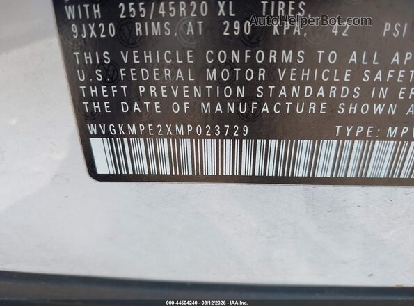WVGKMPE2XMP023729 2021 VOLKSWAGEN ID.4 White Շարժիչի բաժամունքի տեսք
