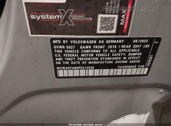 WVWAR7AN0PE014538 2023 VOLKSWAGEN ARTEON Gray Շարժիչի բաժամունքի տեսք