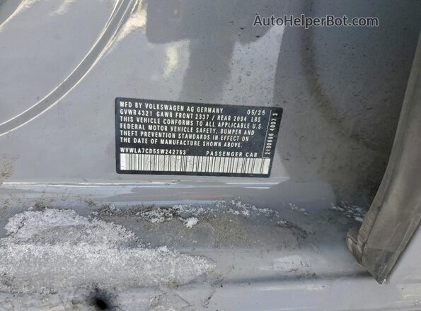 WVWLA7CD5SW242753 2025 VOLKSWAGEN GTI Gray 