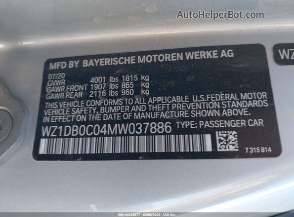 WZ1DB0C04MW037886 2021 TOYOTA GR SUPRA Silver Widok komory silnika