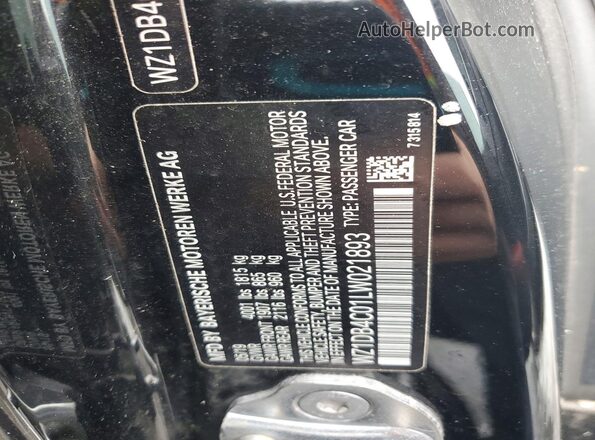WZ1DB4C01LW021893 2020 TOYOTA SUPRA Черный Вид подкапотного пространства