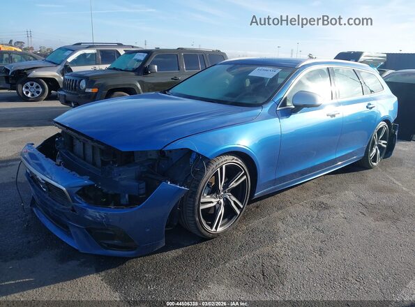 YV1102GM0K1087298 2019 VOLVO V90 Blue წინა მარცხენა ხედი სამი მეოთხედიდან
