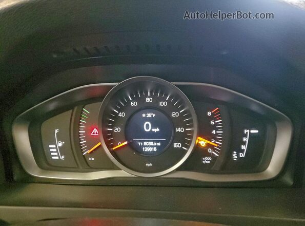 YV126MFL3H2421611 2017 VOLVO S60 White Вид щитка приладів