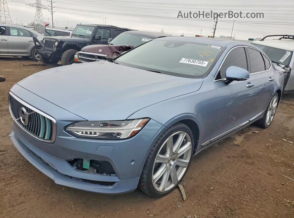 YV1A22ML7H1000995 2017 VOLVO S90 Blue Rear left