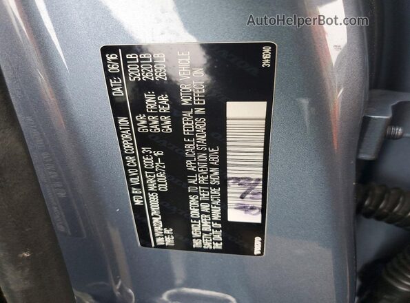 YV1A22ML7H1000995 2017 VOLVO S90 Blue VIN sticker view