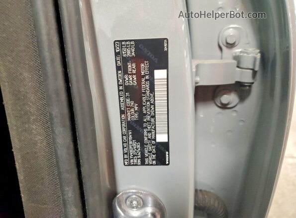 YV4062PE9R1194141 2024 VOLVO XC90 Gray Вид наклейки з VIN-кодом
