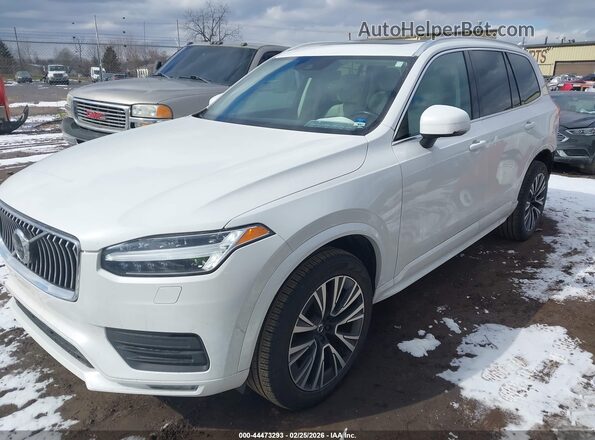 YV4102CK7M1727453 2021 VOLVO XC90 White Առջևի ձախ երեք քառորդ տեսարան