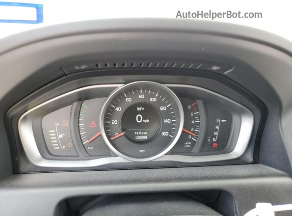 YV440MDJ7G2793823 2016 VOLVO XC60 Black Вид щитка приладів