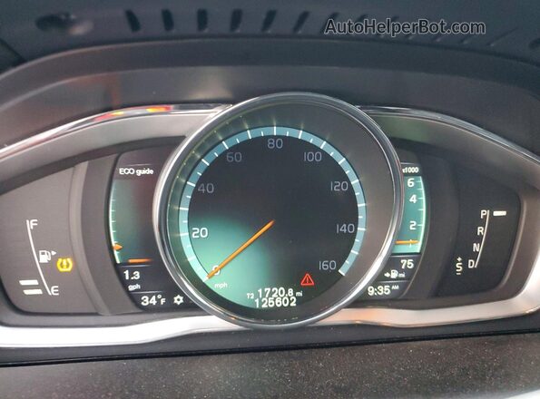 YV4612RK1G2829291 2016 VOLVO XC60 Silver Vista del cuadro de instrumentos