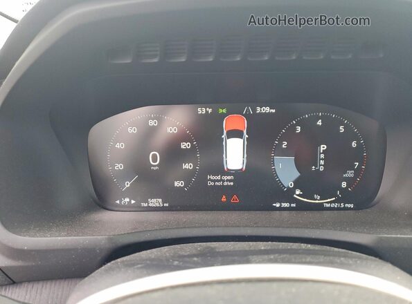 YV4A22PK1L1617663 2020 VOLVO XC90 Gray Սարքավորումների վահանակի տեսք