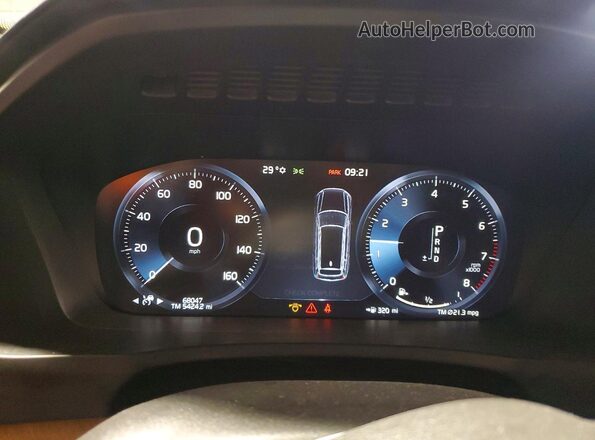 YV4A22PL2K1499887 2019 VOLVO XC90 Silver Вид щитка приладів