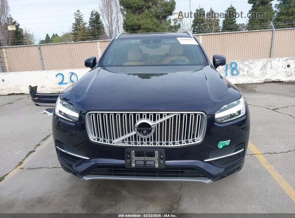 YV4BC0PL1H1111322 2017 VOLVO XC90 HYBRID Blue Вид задньої частини салону