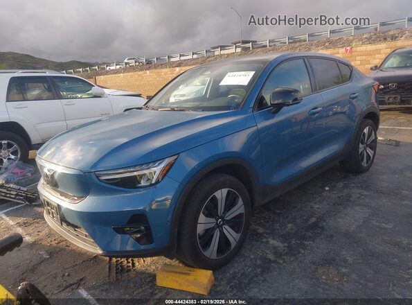 YV4ED3GL6P2065331 2023 VOLVO C40 RECHARGE PURE ELECTRIC Blue Przód lewy