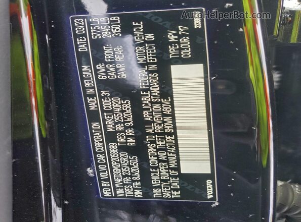 YV4ED3GM2P2058689 2023 VOLVO C40 Black ძრავის განყოფილების ხედი