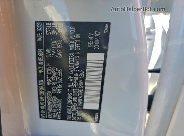 YV4ED3GM4P2055230 2023 VOLVO C40 White Widok wnętrza 360 stopni