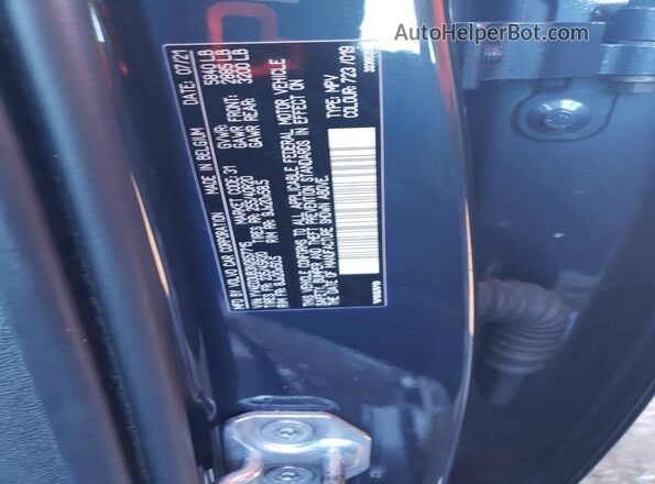 YV4ED3UB3N2657715 2022 VOLVO XC40 Blue Շարժիչի բաժամունքի տեսք