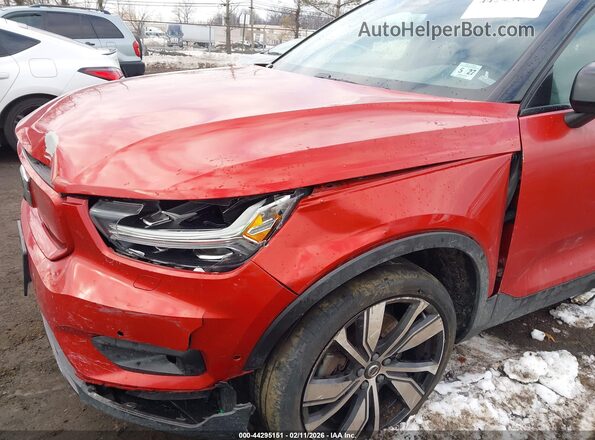 YV4ED3UR7N2749682 2022 VOLVO XC40 RECHARGE PURE ELECTRIC Red ხელსაწყოთა პანელის ხედი